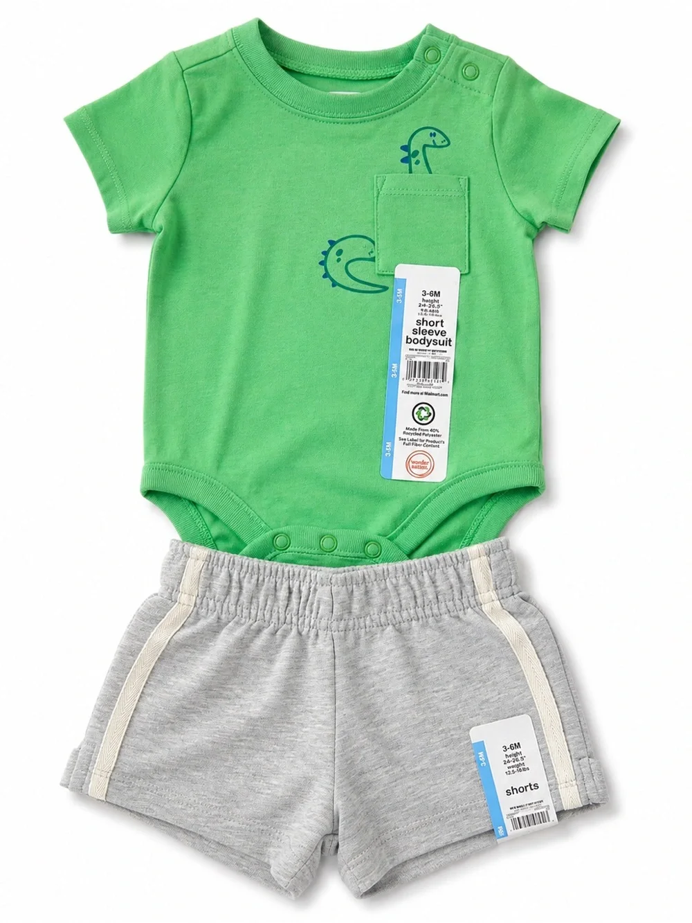 Baby Boy Clothing Bundle 4 Outfits Reebok Wonder Nation Modern Moments NWT 0-18M